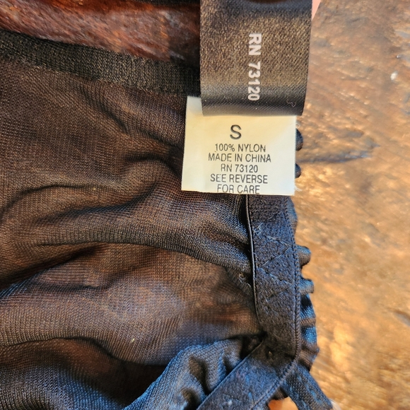 Black Small Fredrick’s Of  Hollywood Women’s Babydoll Lingerie Sheer - Picture 5 of 6